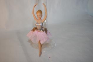 Decorazione per Albero di Natale Ballerina Rosa