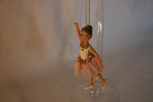 Decorazione per Albero di Natale Ballerina Bimba Rosa