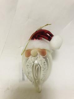 Pallina in vetro "Volto di Babbo Natale"