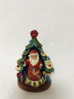 Babbo Natale con Albero Jim Shore "Set of 2 Santa with Tree Mini"