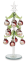 ALBERO VETRO PALLINE ROSSE CM25